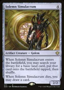 MTG Solemn Simulacrum [Starter Commander Decks] Near Mint - Image 1