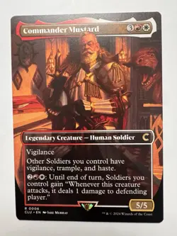 MTG 1x Commander Mustard, NM, Ravnica: Clue Edition, Soldier Commander Haste - Image 1