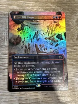 MTG Frostcliff Siege (Borderless) Dragonstorm #0385 FOIL - Image 1