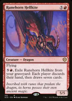 MTG Runehorn Hellkite [Starter Commander Decks] Near Mint - Image 1