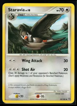 2008 Diamond & Pearl - Stormfront Staravia #52 Non Holo Pokemon Card - Image 1