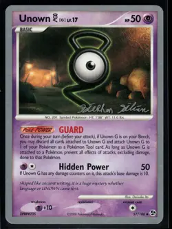2008 Diamond & Pearl - Great Encounters Unown G #57 Non Holo Pokemon Card - Image 1