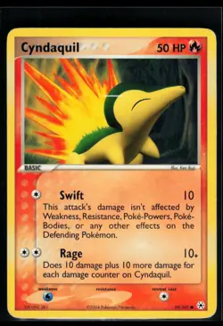 2004 EX - Hidden Legends Cyndaquil #59 Non Holo Pokemon Card - Image 1