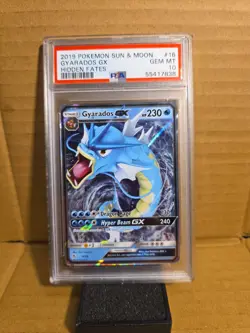 POKEMON 2019 Sun & Moon Hidden Fates GYARADOS GX #16 PSA 10 Gem Mint RARE - Image 1