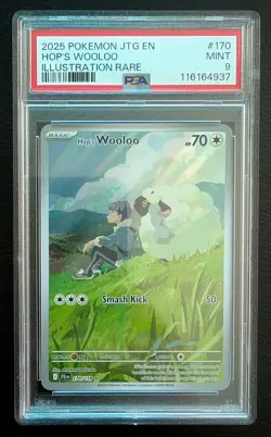 Pokemon - 2025 - Scarlet & Violet - Journey Together - Hop's Wooloo #170 - PSA 9 - Image 1