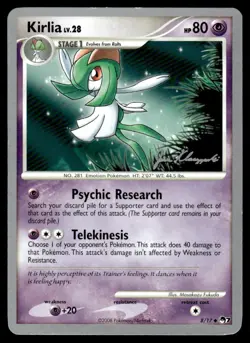 2008 Pokemon Diamond & Pearl, POP - POP Series 7 Kirlia #8 Light Play - Image 1