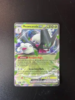 English Pokemon TCG Meowscarada ex Double Rare SV02: Paldea Evolved 015/193 NM - Image 1