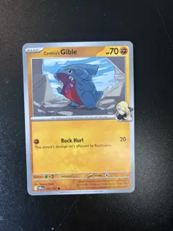 English Pokemon TCG Cynthia's Gible Common SV10: Destined Rivals 102/182 NM - Image 1