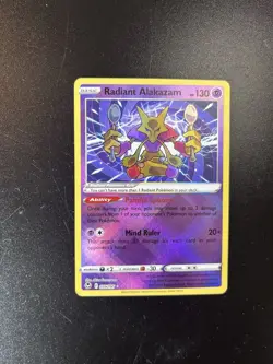 English Pokemon TCG Radiant Alakazam Radiant Rare SWSH12: Silver Tempest 059/195 - Image 1