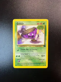 English Vintage Pokemon TCG Grimer Common Team Rocket 57/82 LP - Image 1