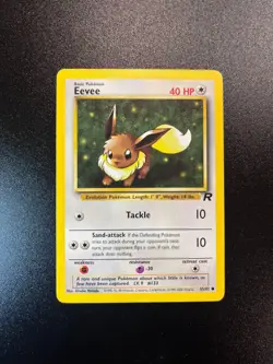 English Vintage Pokemon TCG Eevee Common Team Rocket 55/82 LP - Image 1