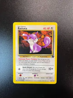 English Vintage Pokemon TCG Rattata Common Team Rocket 66/82 LP - Image 1