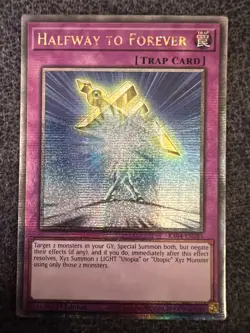 Yugioh Halfway to Forever RA04-EN285 Quarter Century Secret Rare 1st Edition NM - Image 1