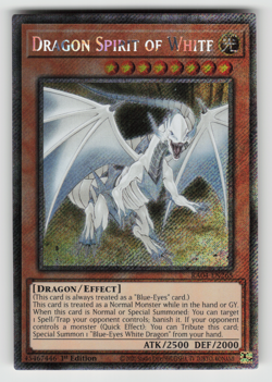 Dragon Spirit of White Yugioh RA04-EN265 Platinum Secret Rare PSR NM - Image 1