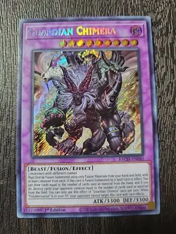 Yugioh Guardian Chimera BACH-EN040 1st Edition Secret Rare NM - Image 1