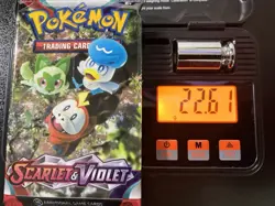 Pokemon Scarlet and Violet Base Set Booster Pack Sealed 22.61g 3.71mm - Image 1