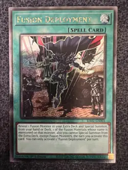 Yugioh Fusion Deployment RA02-EN065 Quarter Century Secret Rare 1st Edition NM - Image 1