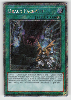 Draco Face-Off Yugioh RA04-EN262 Platinum Secret Rare PSR NM - Image 1