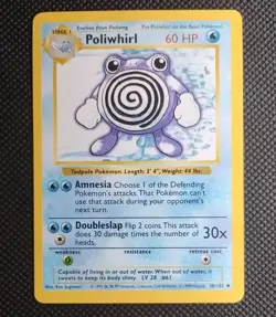 Poliwhirl Shadowless Base Set Pokemon Card 1999 WOTC 38/102 Excellent - Image 1