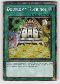 Double or Nothing! Yugioh RA04-EN156 Platinum Secret Rare PSR NM - Image 1