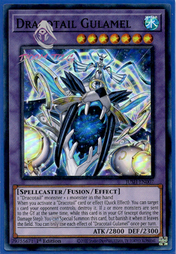 Yugioh! Dracotail Gulamel JUSH-EN007 (Super Rare) 1st Ed "Dracotail Support" - Image 1