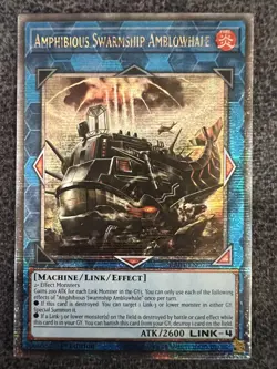 Yugioh Amphibious Swarmship Amblowhale RA04-EN077 Quarter Century Secret Rare NM - Image 1