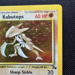 Pokemon TCG Kabutops Fossil 9/62 Unlimted Holo Rare Card LP+ Vintage WOTC - Image 3
