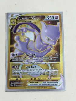 Mewtwo VSTAR Gold Secret Rare 086/078 Pokemon GO Holo NM/LP - Image 5