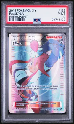 2016 POKEMON XY BREAKPOINT #122 FULL ART/SKYLA PSA 9 - Image 1