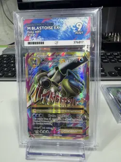Pokemon M Blastoise EX Full Art Card 102/108 Evolutions Ultra Rare ACE 9 Graded - Image 1