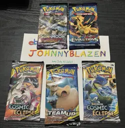NO PROMO CARDS, 5 SEALED BOOSTER PACKS READ Pokemon 2019 Collector’s Chest Tin 820650805462 - Image 1