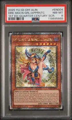 2025 YU-GI-OH! ALIN DARK MAGICIAN GIRL THE MAGICIAN'S APPRENTICE 1ST QCR PSA 8 - Image 1