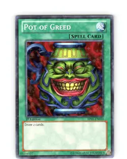 Yu-Gi-Oh TCG Pot Of Greed BP01-EN034 1st Edition Starfoil Rare Card NM - Image 1