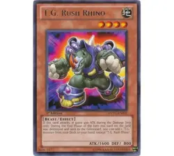 Yugioh - T.G. Rush Rhino (Rare) (1st Edition) - EXVC-EN021 P - Image 1