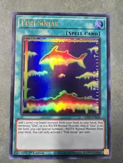Yu-Gi-Oh! Fish Sonar LED9-EN020 1st Edition UR - NM Condition - Image 2