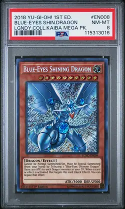 2018 YU-GI-OH! LEGEND COLL KAIBA MEGA PACK 1ST ED BLUE-EYES SHINING DRAGON PSA 8 - Image 1