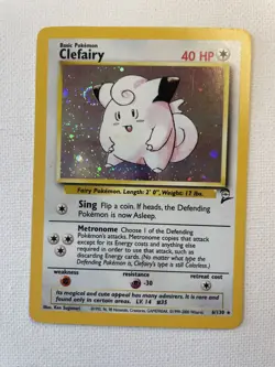 Clefairy 6/130 Base Set 2 Holo Pokemon Card - Image 1