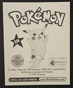 Golem #224 Merlin Collections Vintage Sticker Pokemon Trading Card Game 1999 NM - Image 2