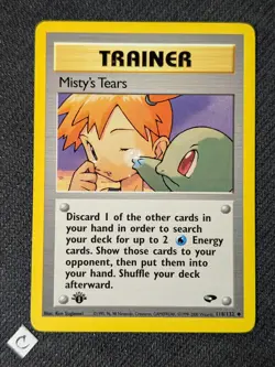 Misty's Tears 118/132 - Gym Challenge 1st Edition Uncommon Pokemon TCG NM - Image 1