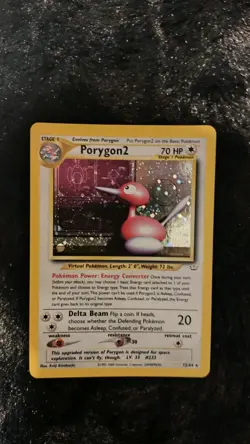 Pokemon TCG Porygon2 Neo Revelation Holo Rare Card 12/64 LP - Image 1