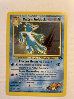 Misty's Golduck Gym Challenge Holo Pokemon Card 12/132 - Image 1