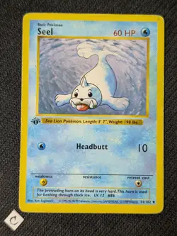 Seel 41/102 - Base Set 1st Edition Shadowless Vintage Pokemon TCG HP - Image 1