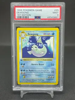 Pokemon Base Set 1st Edition Shadowless Dewgong 25/102 PSA 9 Card WOTC TCG CCG - Image 1