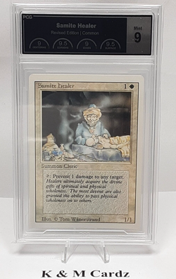 MTG - Revised - Samite Healer - Graded - PCG 9.0 - Vintage - Image 1