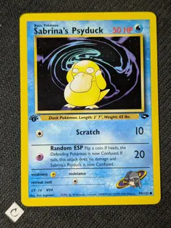 Sabrina's Psyduck 99/132 - Gym Challenge 1st Edition Vintage Pokemon TCG NM - Image 1