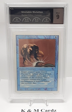 MTG - Revised - Unstable Mutation - Graded - PCG 9.0 - Vintage - Image 1