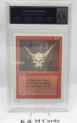 MTG - Revised - Orcish Oriflamme - Graded - PCG 8.5 - Vintage - Image 1