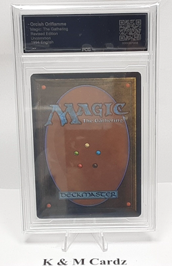 MTG - Revised - Orcish Oriflamme - Graded - PCG 8.5 - Vintage - Image 3