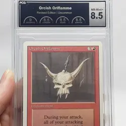 MTG - Revised - Orcish Oriflamme - Graded - PCG 8.5 - Vintage - Image 4