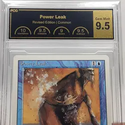 MTG - Revised - Power Leak - Graded - PCG 9.5 - Vintage - Image 3